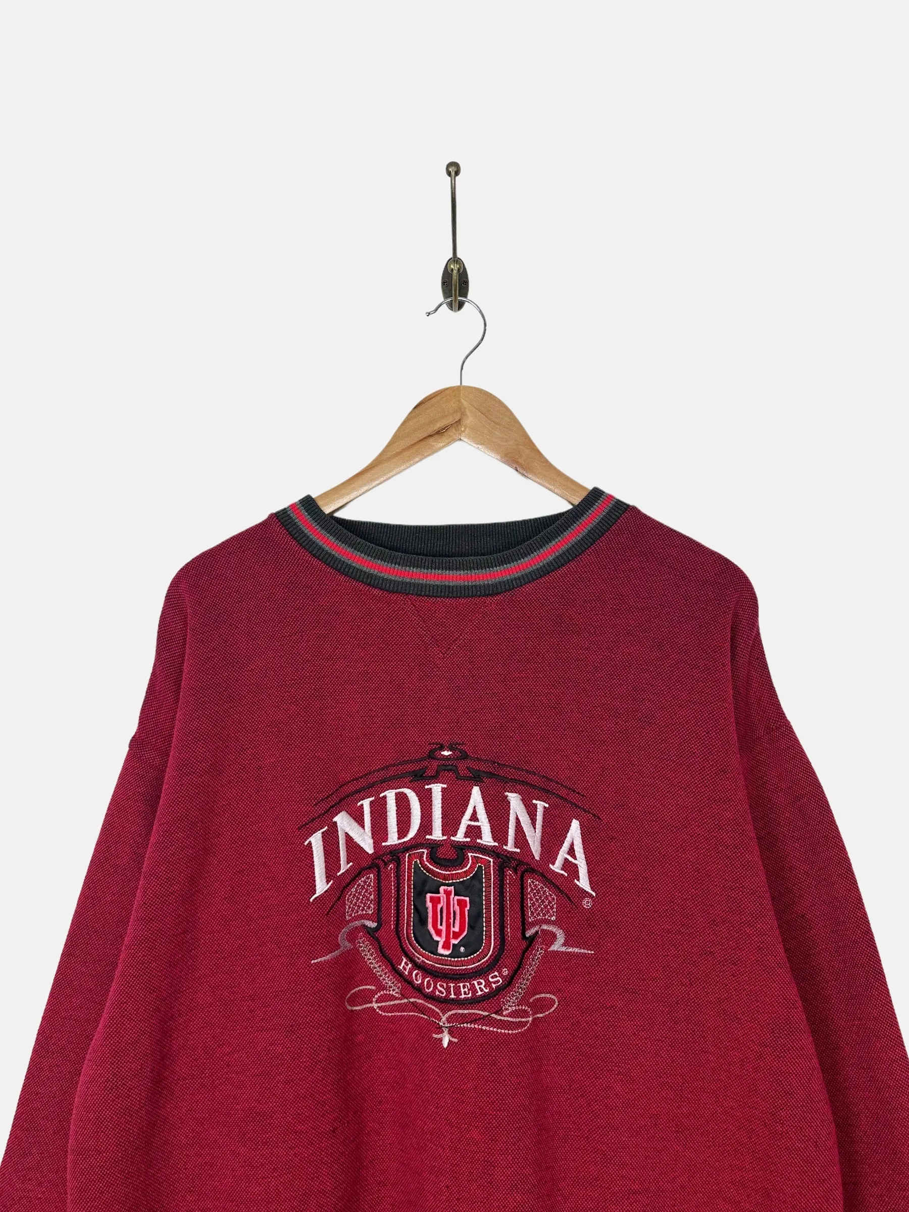 90's Indiana Hoosiers Embroidered Vintage Sweatshirt Size L-XL