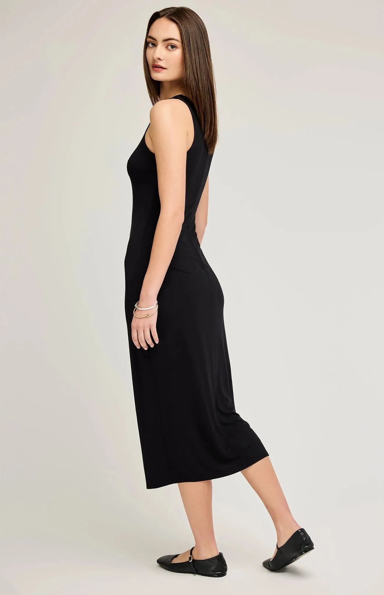 Alexi Tank Midi Dress-Black