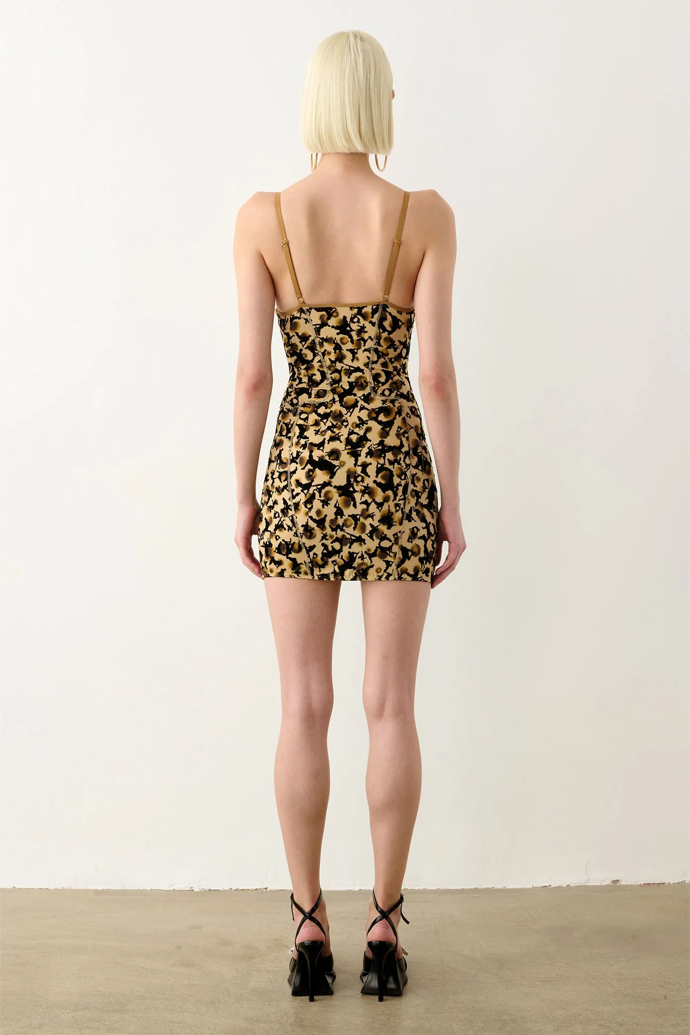 Doll Dress Beige Leopard Print