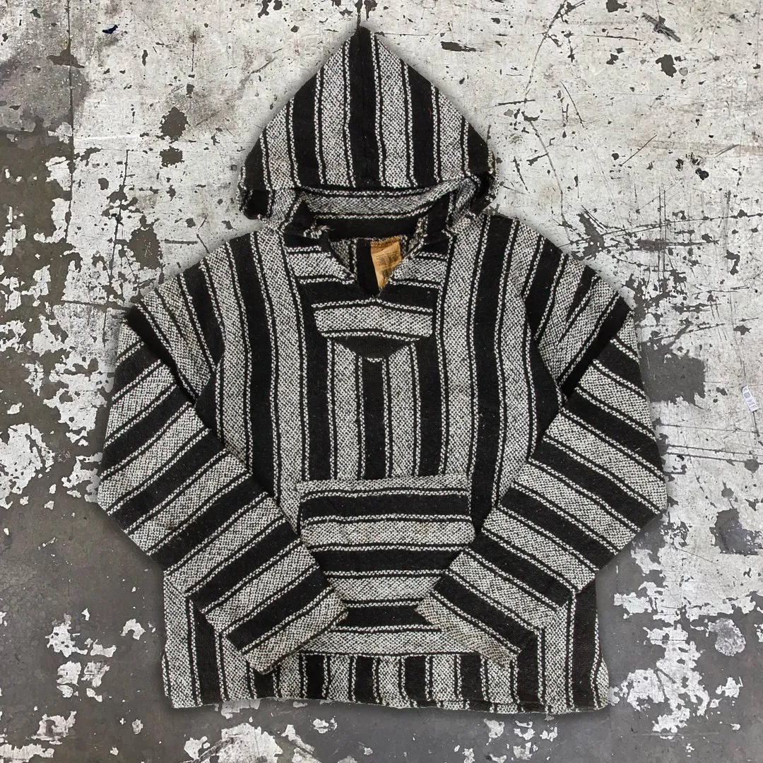 Fashion retro striped casual loose hoodie