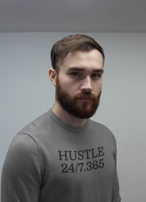 Hustle Harder Charcoal Sweatshirt