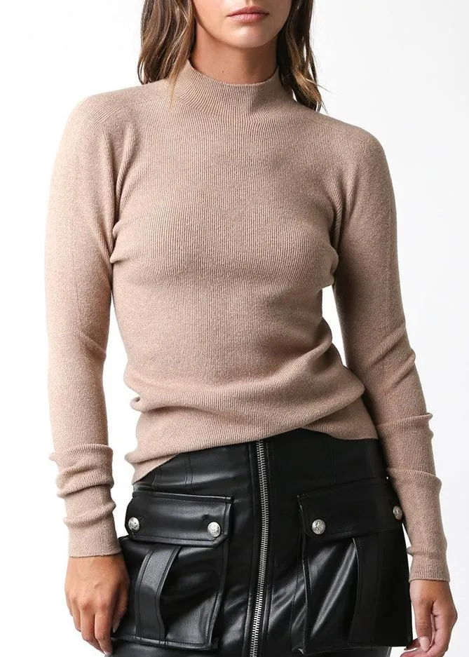 Livie Mock Neck Knit Top