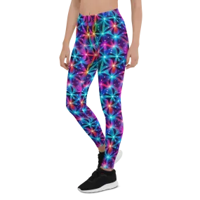 Neon Flower Leggings