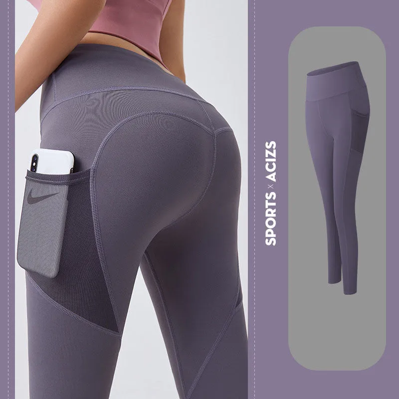 Women Tights Yoga Fitness Leggings With Pocket